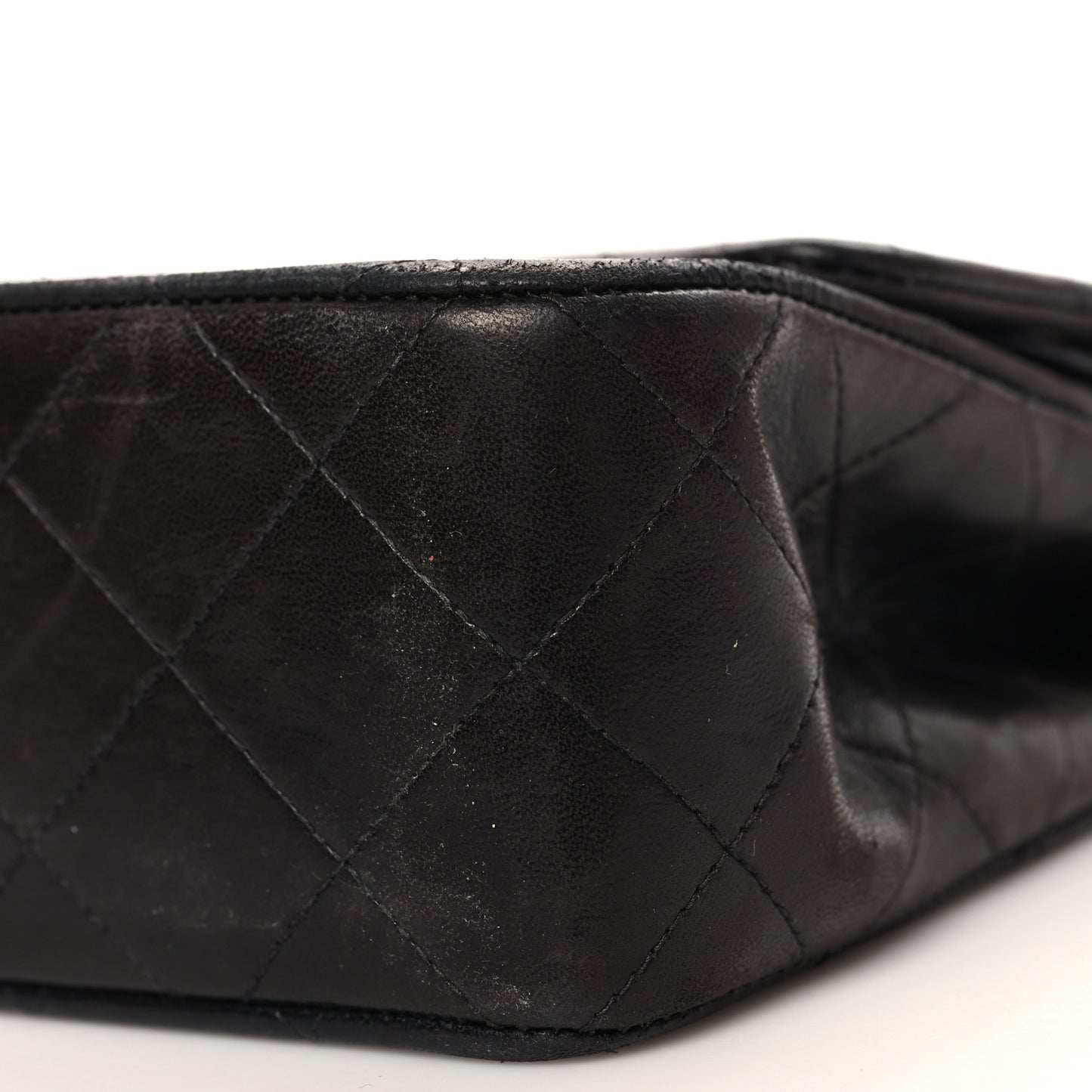 Lambskin Quilted Small Double Flap Black