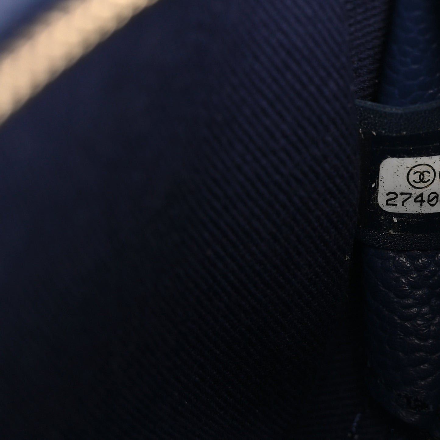 Caviar Quilted Waist Bag Navy Blue