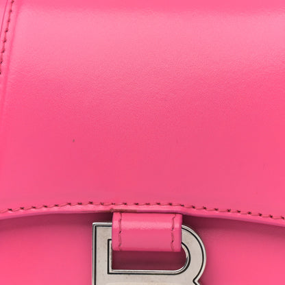 Balenciaga Shiny Box Calfskin Hourglass Top Handle Bag XS Acid Fuchsia 8 of 11