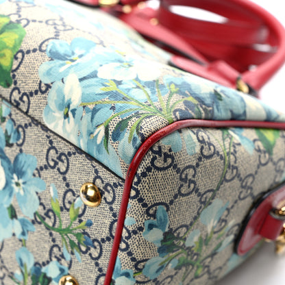 Gucci Supreme Monogram Blooms Small Boston Beige Blue Navy Hibiscus Red 12 of 12