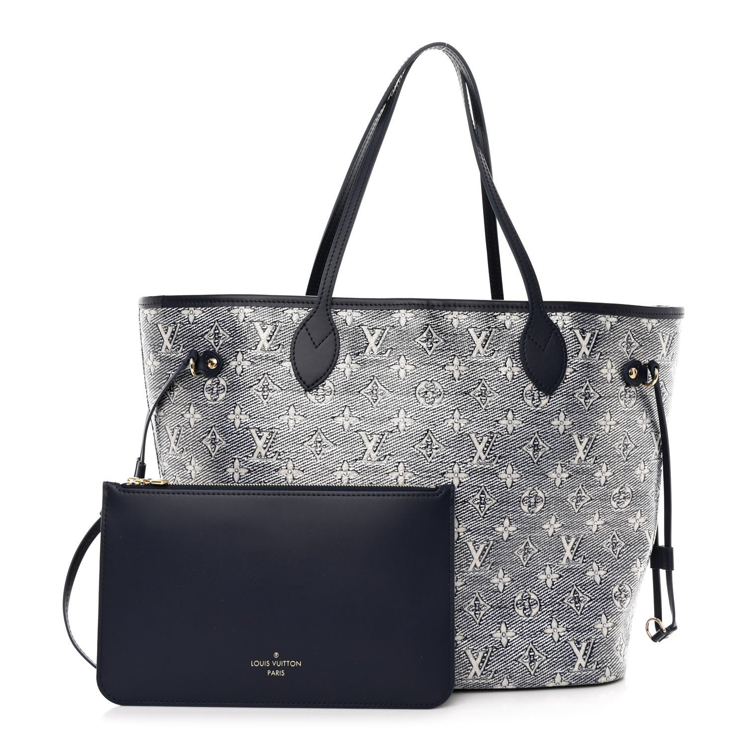 Louis Vuitton Monoglam Neverfull MM Blue 1 of 10