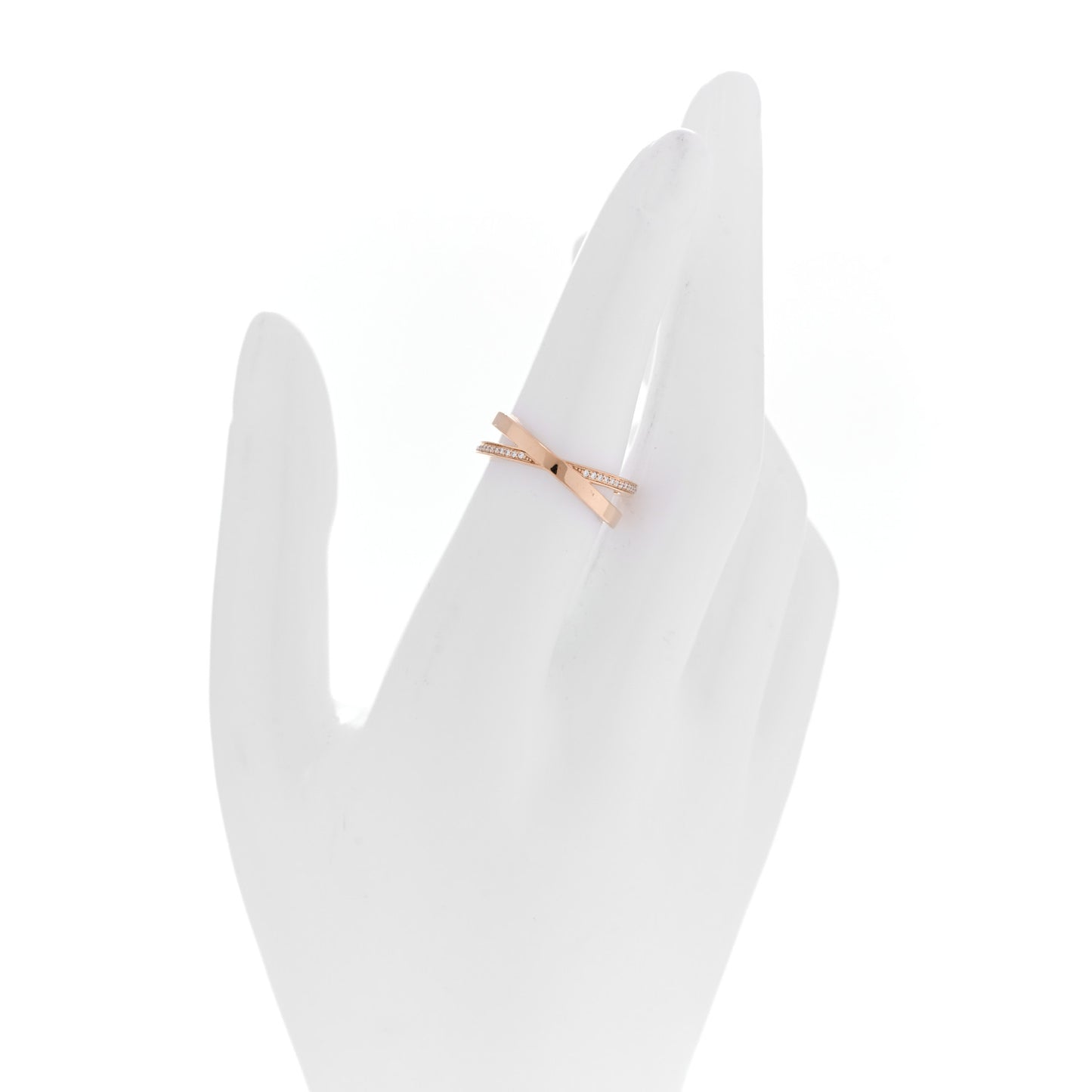 18K Rose Gold Diamond Atlas X Narrow Ring 53 6.25