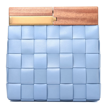 Bottega Veneta Nappa Intrecciato The Snap Clutch Ice Blue 1 of 15