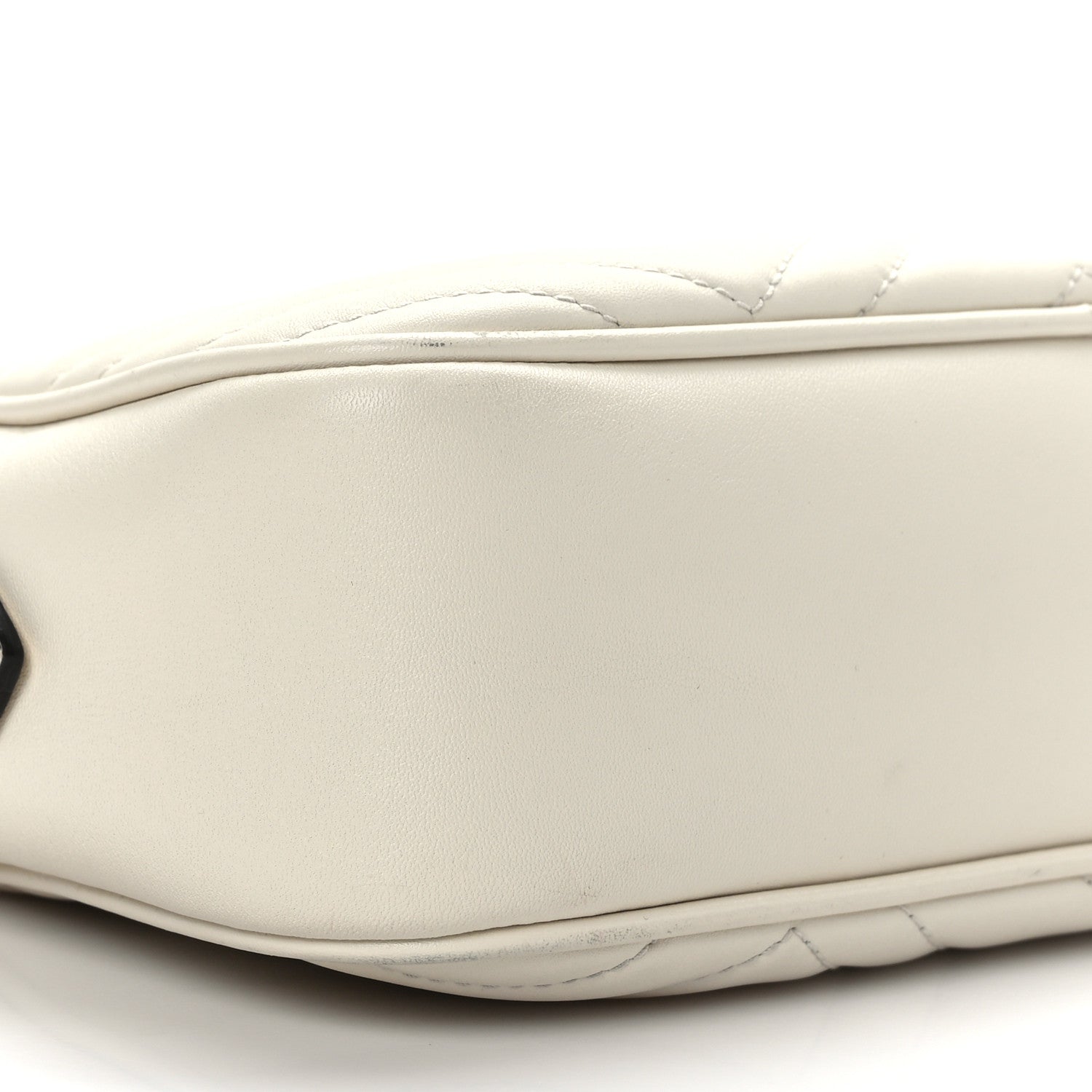 Gucci Calfskin Matelasse Small GG Marmont Chain Shoulder Bag White 9 of 11