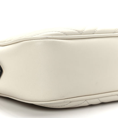 Gucci Calfskin Matelasse Small GG Marmont Chain Shoulder Bag White 9 of 11
