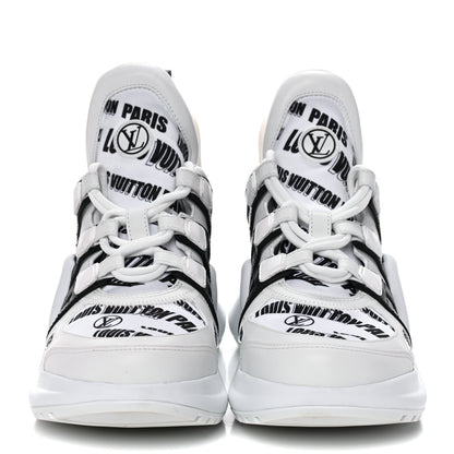 Louis Vuitton X FORNASETTI Calfskin Technical Nylon LV Archlight Sneaker 38 Black 2 of 14