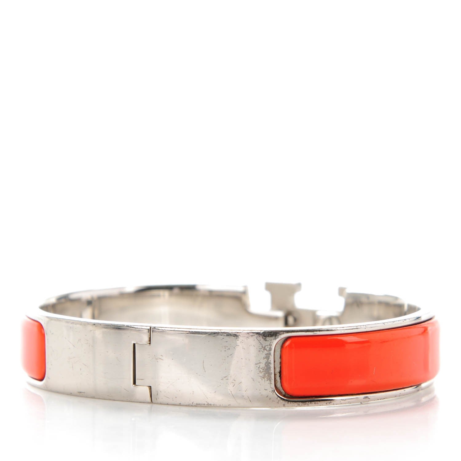 Hermes Enamel Narrow Clic Clac H Bracelet PM Orange 8 of 8