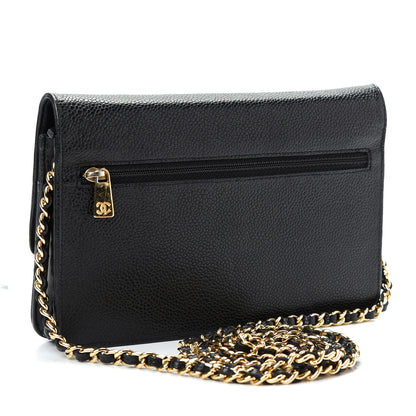 Chanel Caviar Timeless CC Wallet On Chain WOC Black 3 of 11