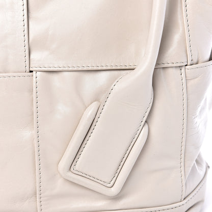 Bottega Veneta Paper Calfskin Maxi Intrecciato Medium Arco Slouch Plaster 8 of 11