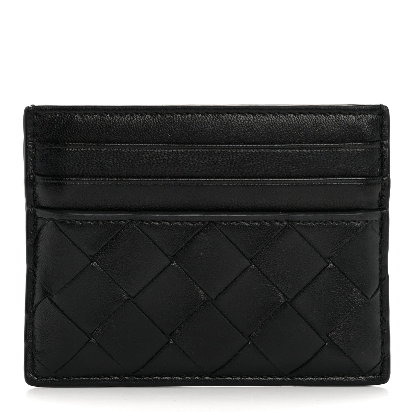 Nappa Intrecciato Card Holder Black