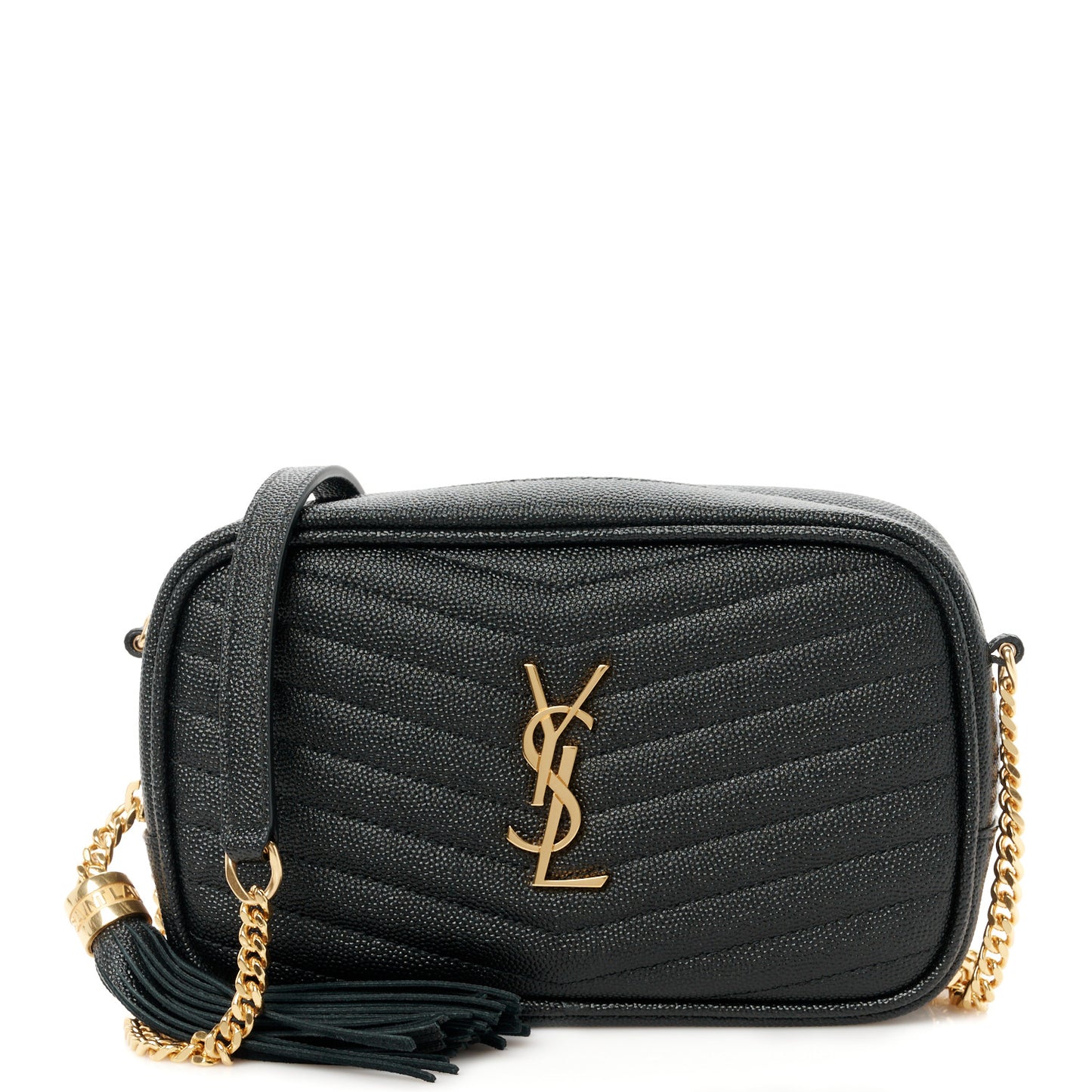 Grain De Poudre Matelasse Monogram Mini Lou Camera Bag Black