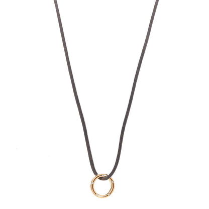 Damiani X BRAD PITT 18K Yellow Gold Cord 10 Diamonds D.Side Pendant Necklace 1 of 7