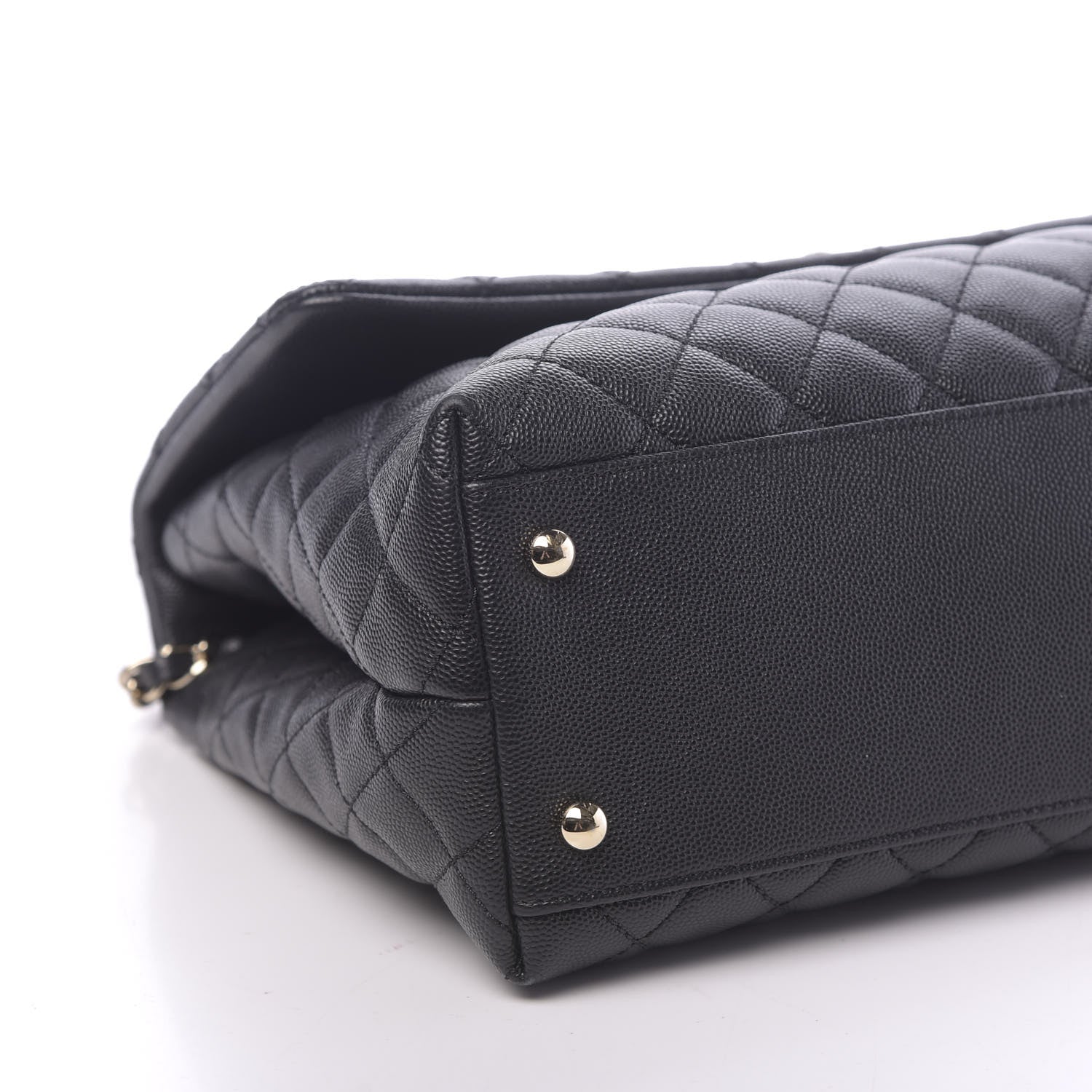 Chanel Caviar Quilted Medium Coco Handle Flap Black 8 of 11