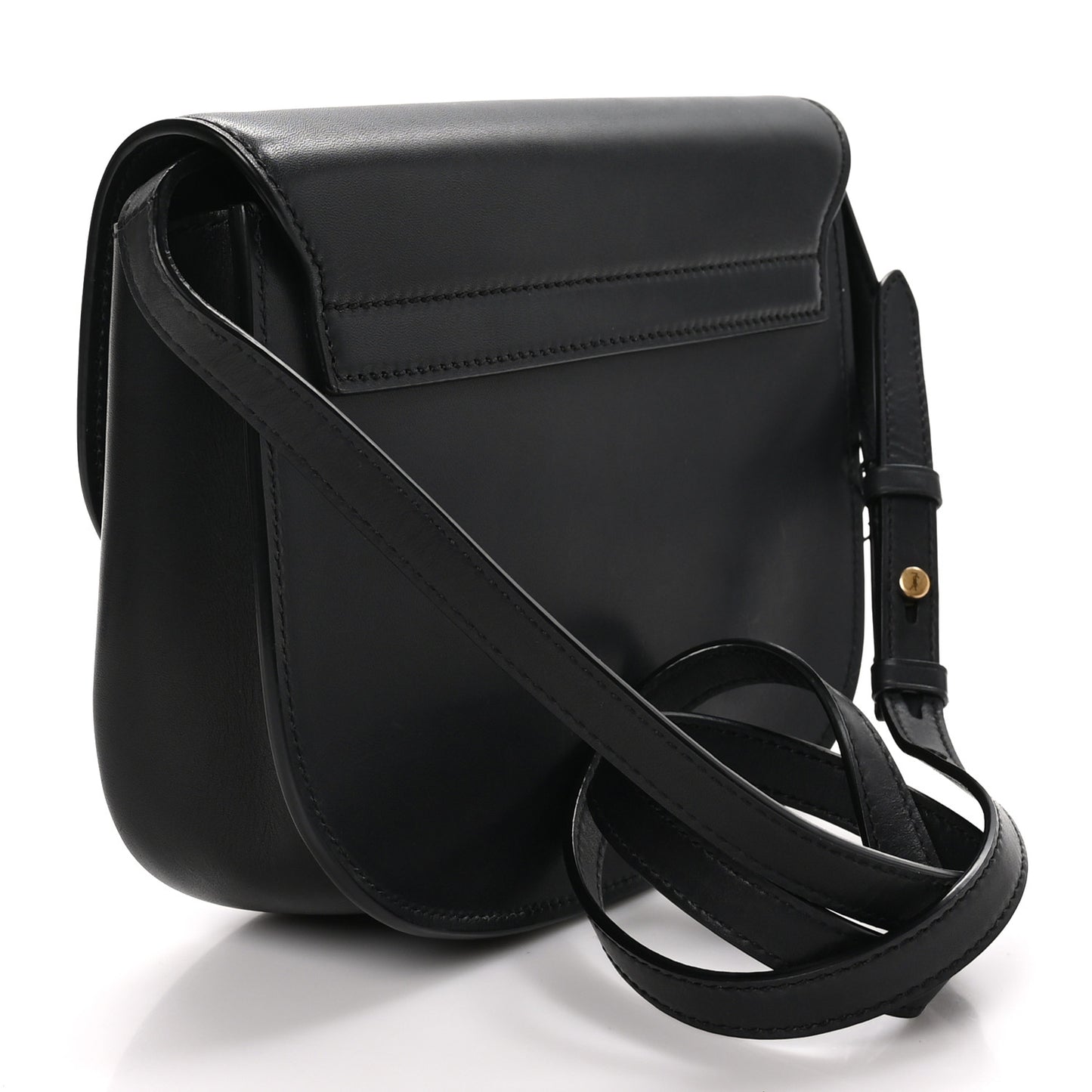 Smooth Calfskin Monogram Medium Kaia Satchel Black