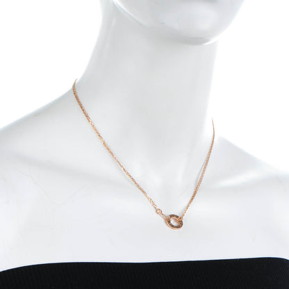 Cartier 18K Pink Gold 2 Diamond LOVE Necklace 2 of 9