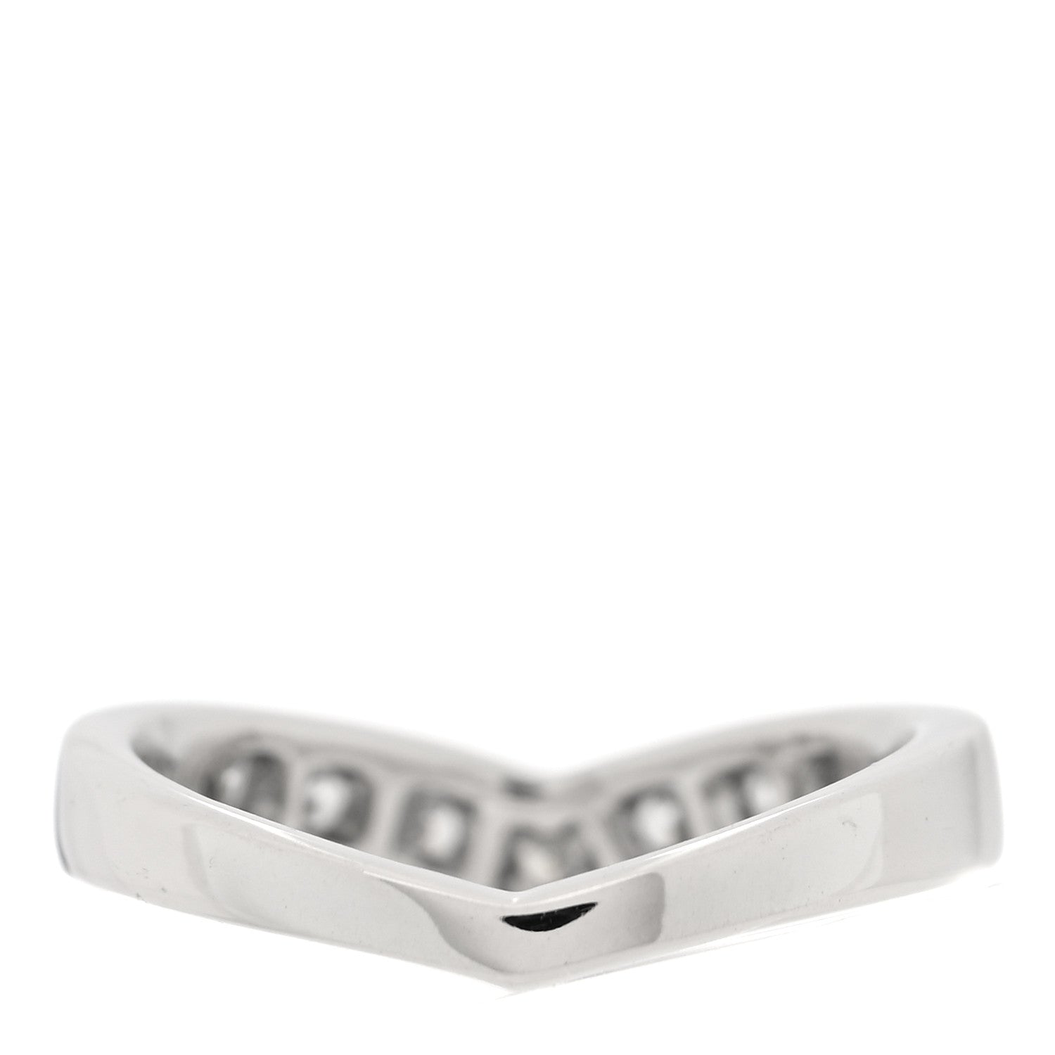 Tiffany Platinum Diamond V Band Ring  48 4.5 3 of 4