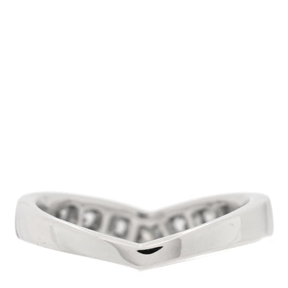 Tiffany Platinum Diamond V Band Ring  48 4.5 3 of 4