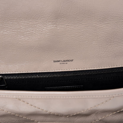 Saint Laurent Crinkled Calfskin Matelasse Monogram Medium Niki Chain Satchel Light Natural 7 of 11