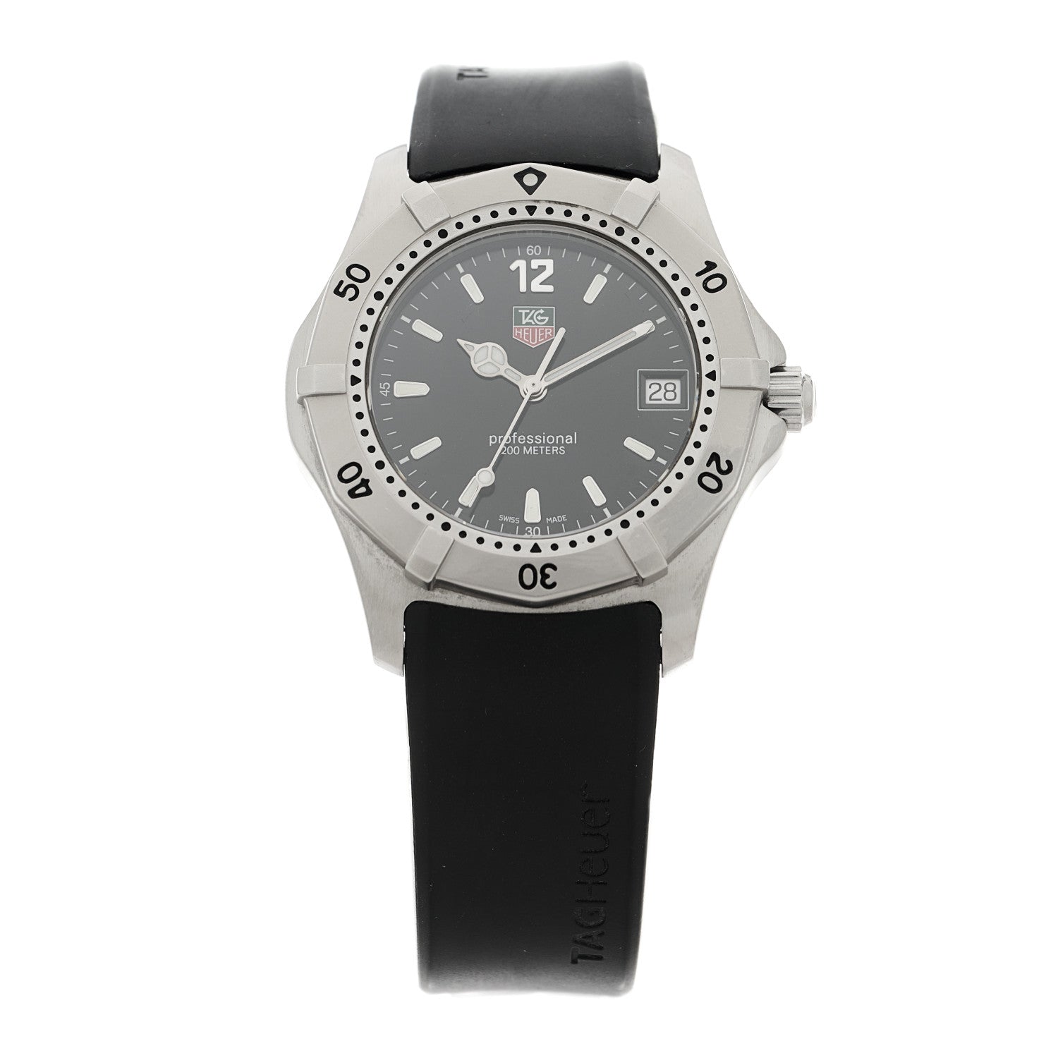 Tag Heuer Stainless Steel Rubber 39mm Professional Quartz Watch Black WK1110-0 1 of 4