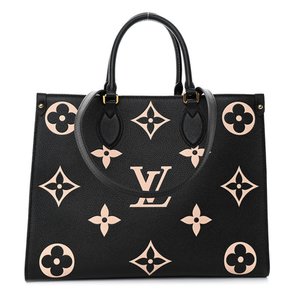 Louis Vuitton Empreinte Monogram Giant Onthego MM Black Beige 1 of 9
