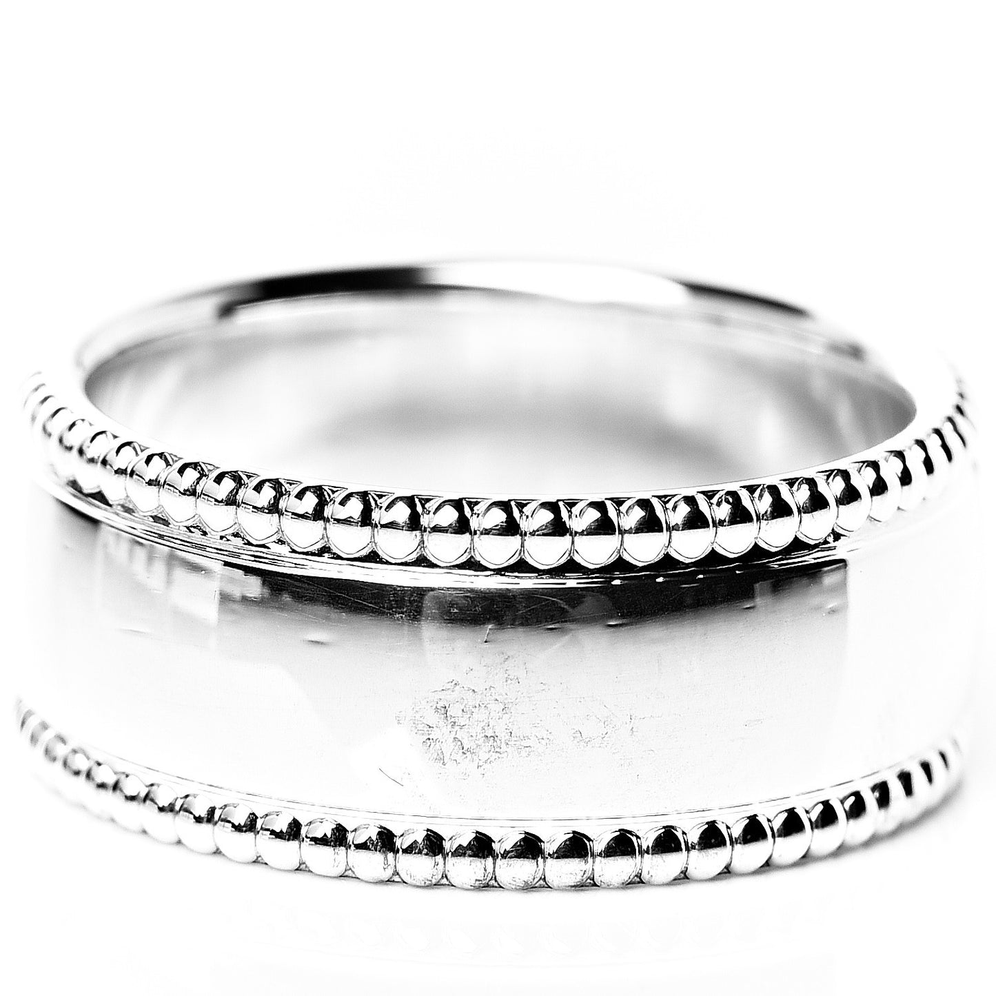 Sterling Silver Milgrain I Love You Band Ring 52 6