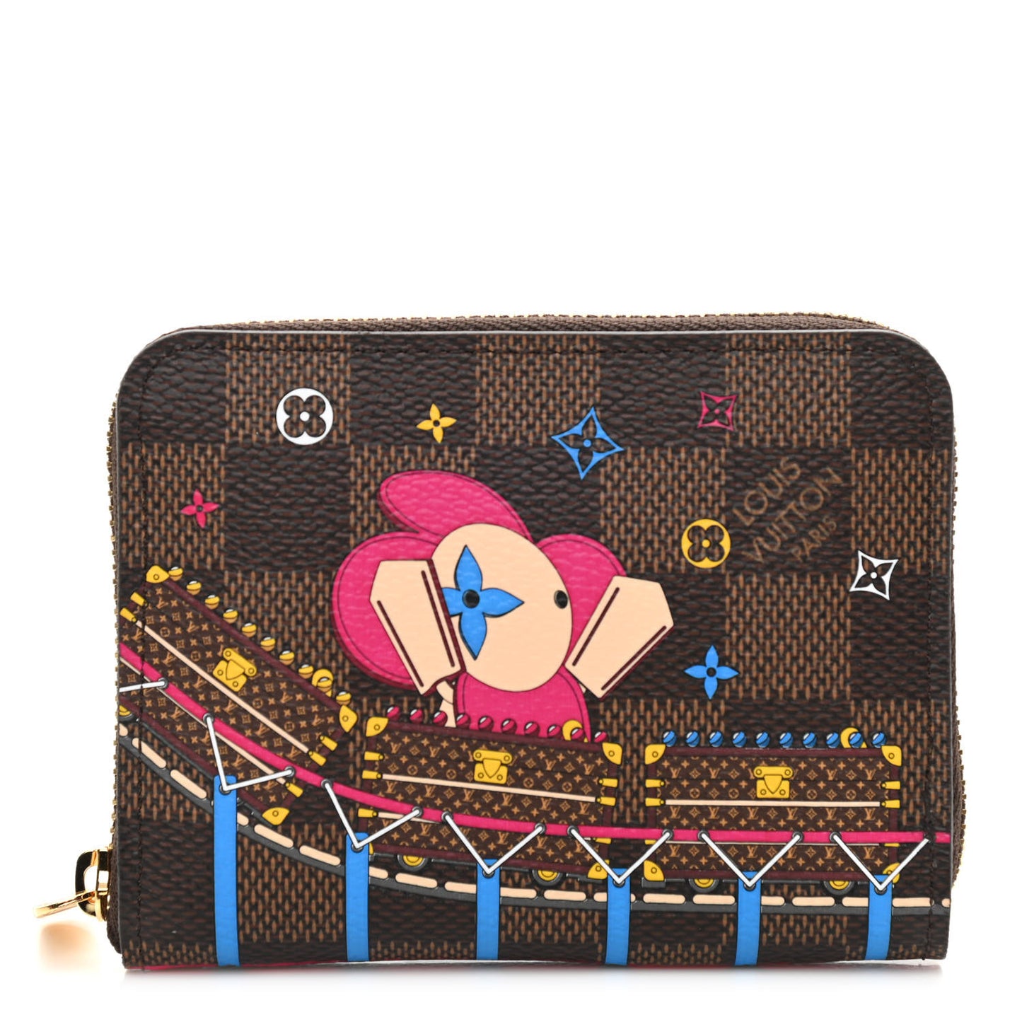 Damier Ebene 2020 Christmas Animation Roller Coaster Zippy Coin Purse Pivoine