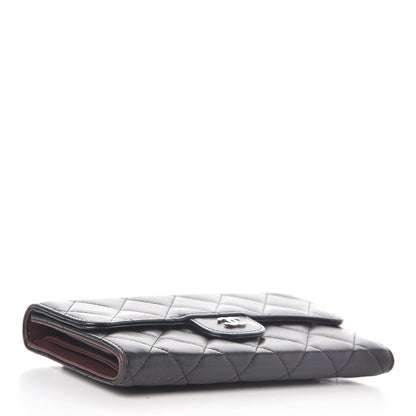 Chanel Lambskin Quilted Large Flap Wallet Black 4 of 10