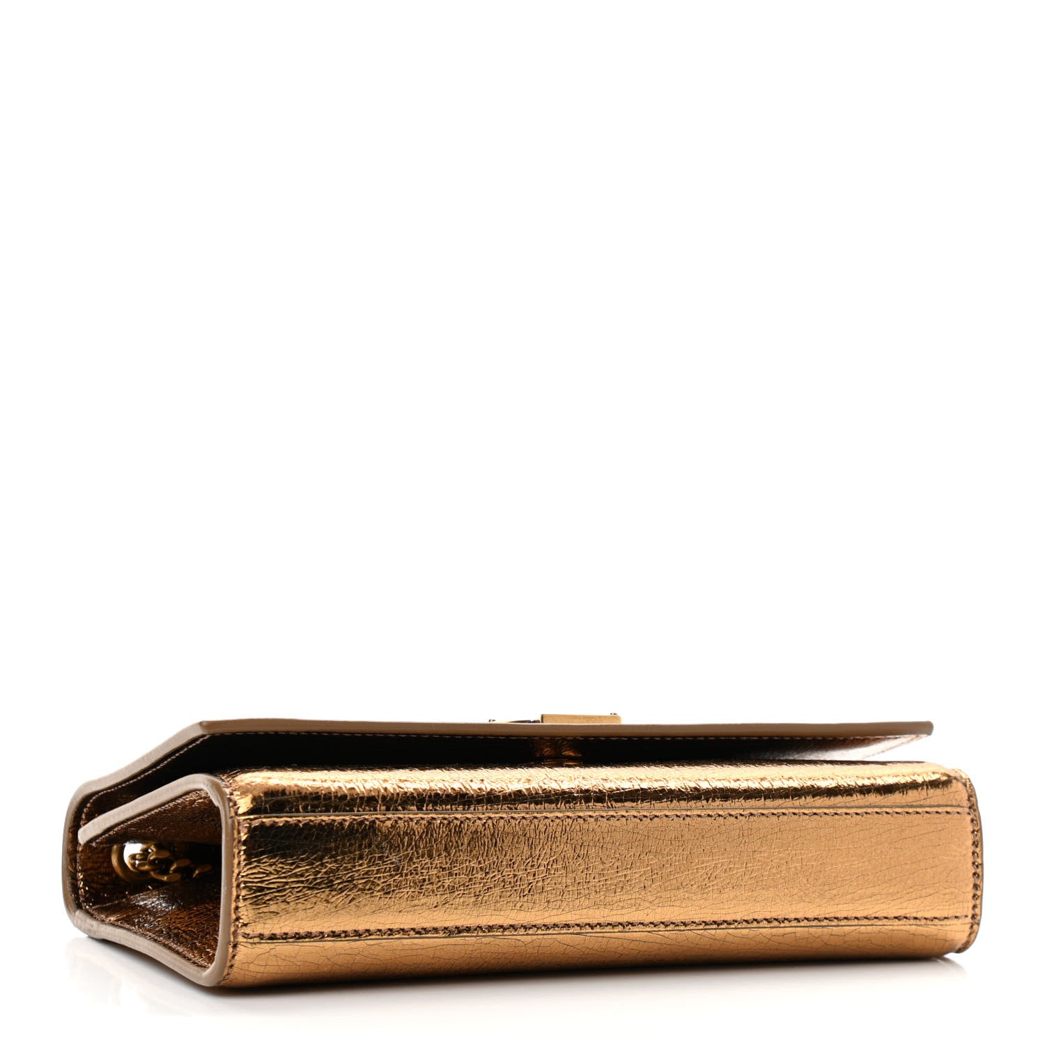 Saint Laurent Metallic Calfskin Small Classic Monogram Kate Satchel Bronze 4 of 10