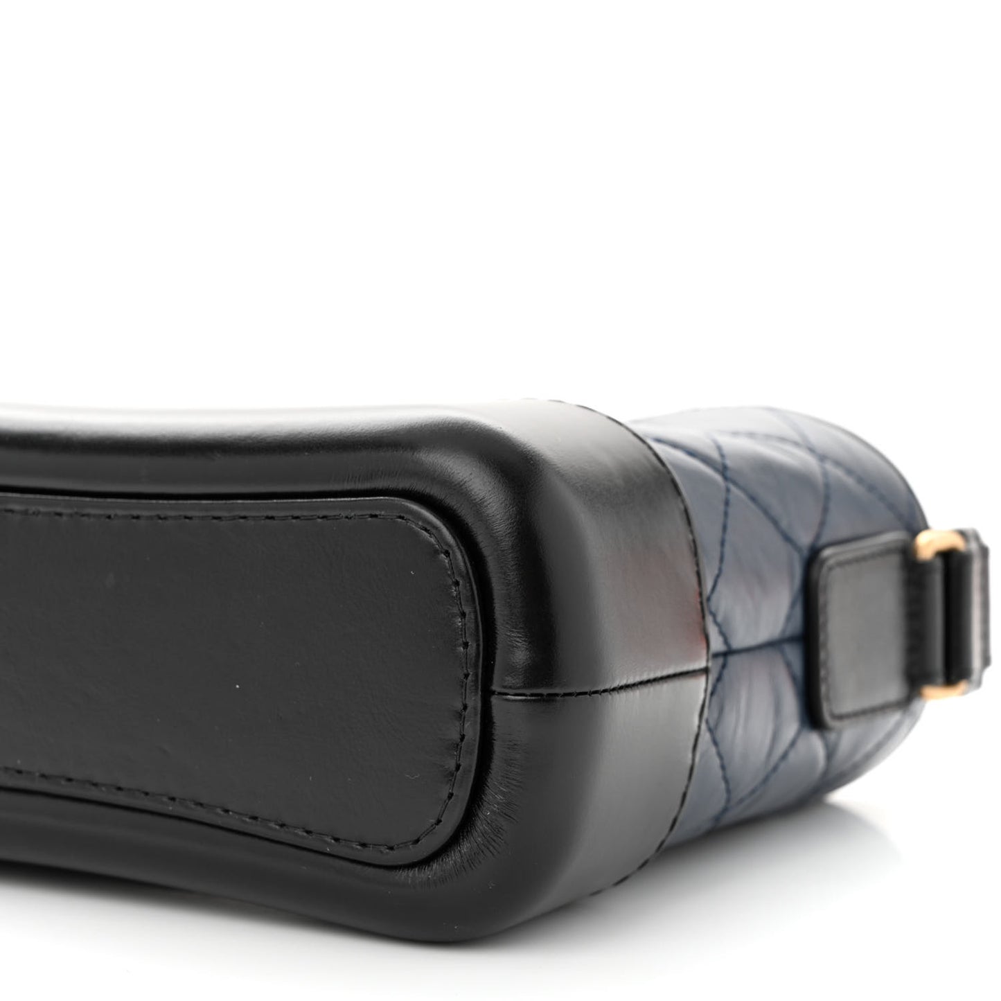 Aged Calfskin Quilted Small Gabrielle Hobo Navy Black