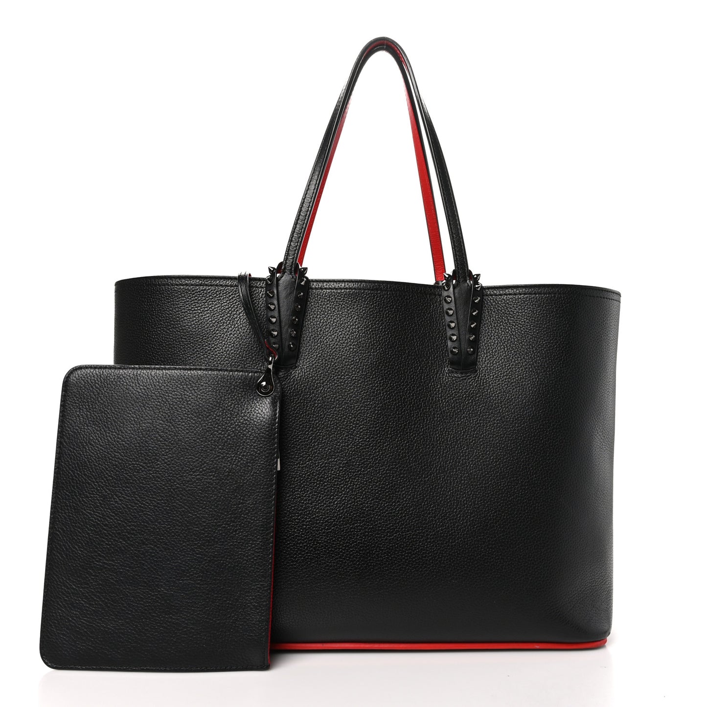 Calfskin Spikes East West Cabata Tote Black