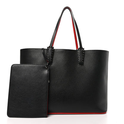 Christian Louboutin Calfskin Spikes East West Cabata Tote Black 3 of 15