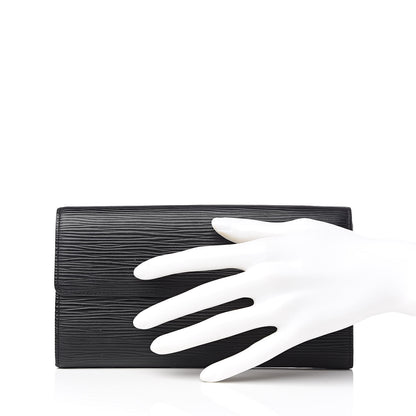 Louis Vuitton Epi Sarah Wallet Black 2 of 8