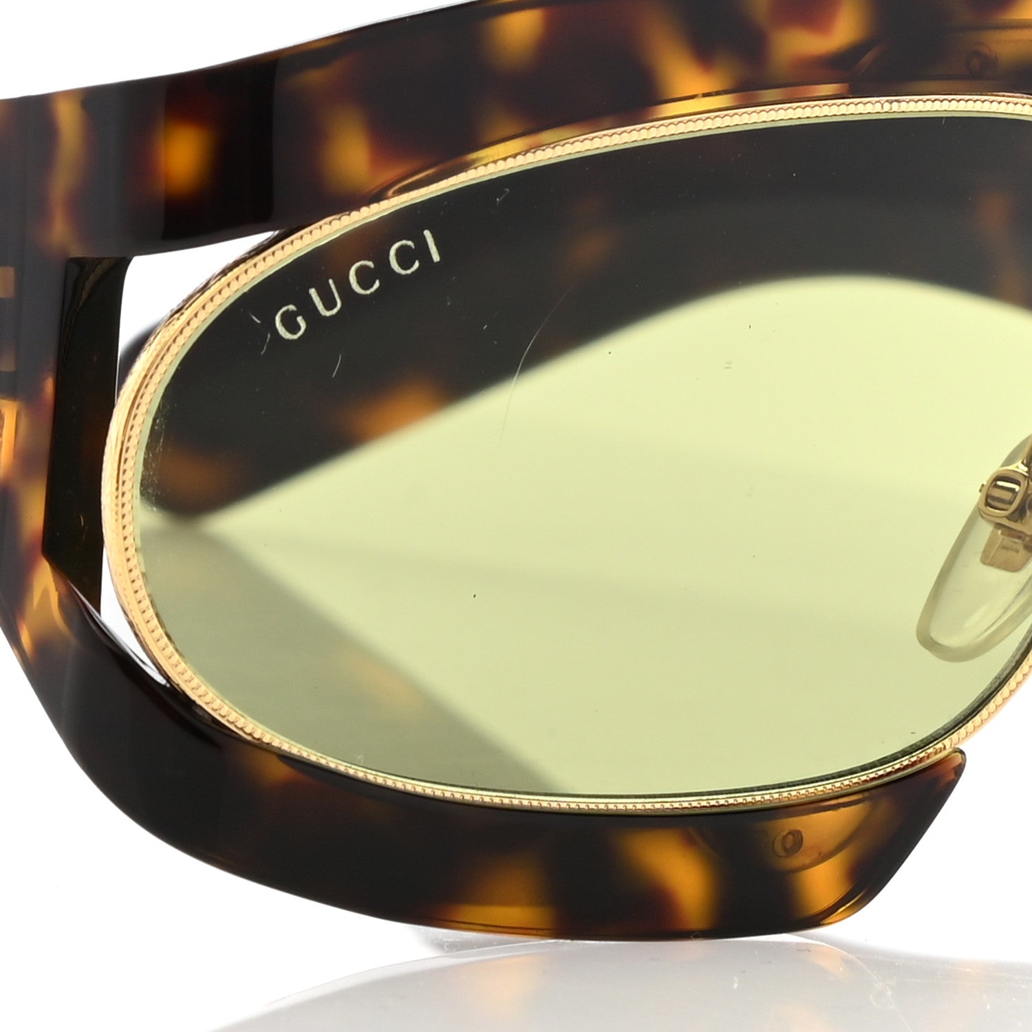 Gucci Oval Sunglasses GG0233S Tortoiseshell Gold 8 of 8