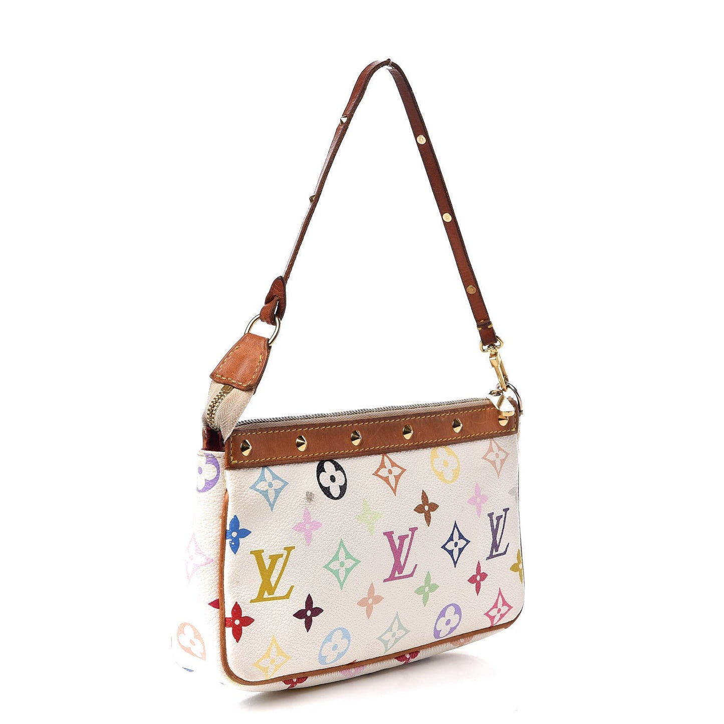 Monogram Multicolor Pochette Accessories White