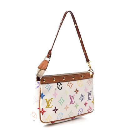 Louis Vuitton Monogram Multicolor Pochette Accessories White 3 of 7