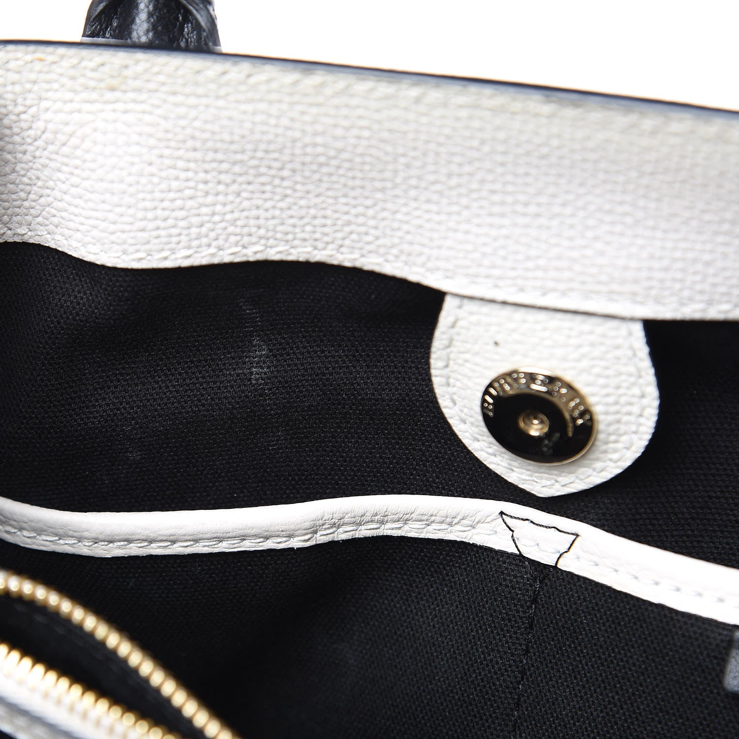 Burberry Derby Calfskin House Check Medium Bi-Color Banner Tote Natural Black 9 of 11