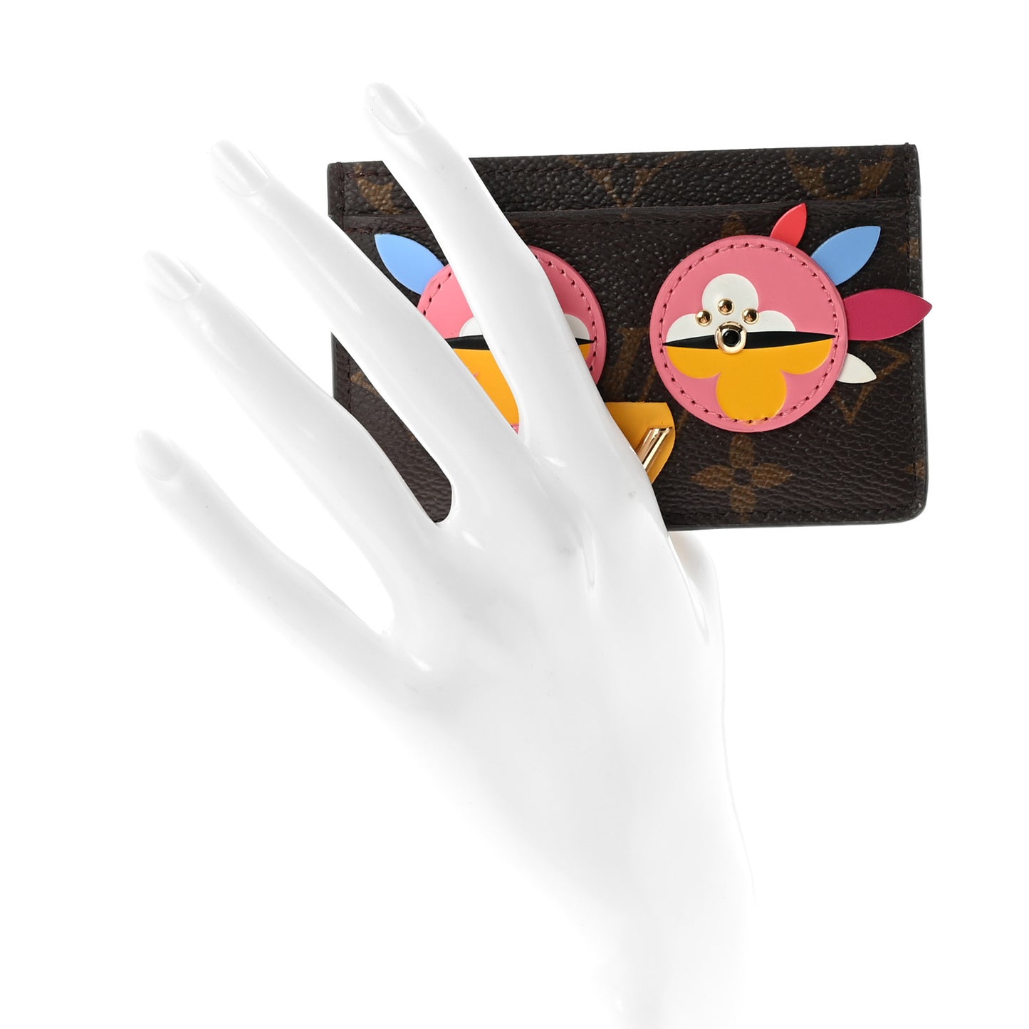 Monogram Lovely Birds Card Holder