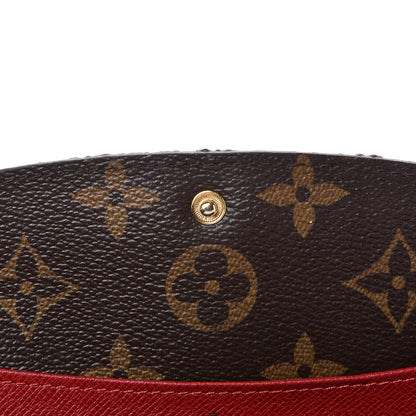 Louis Vuitton Monogram Emilie Wallet Red 8 of 13