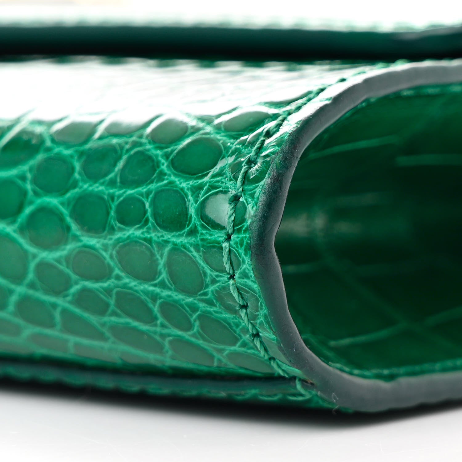 Louis Vuitton Alligator Chain Louise GM Emerald 9 of 10