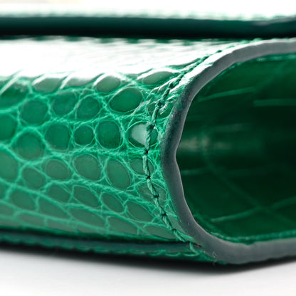 Louis Vuitton Alligator Chain Louise GM Emerald 9 of 10