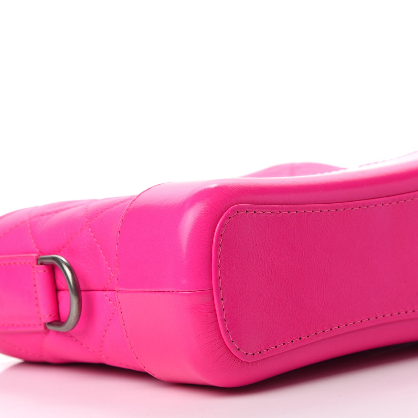 Goatskin Quilted Small Gabrielle Hobo Pink