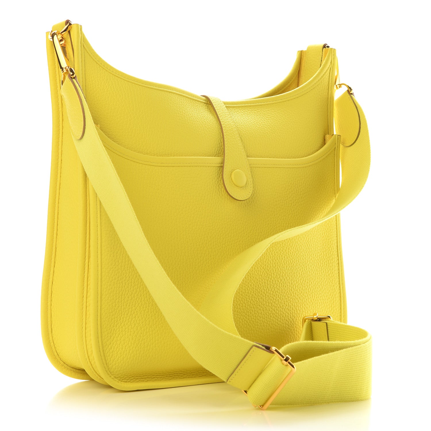 Hermes Taurillon Clemence Evelyne III PM Lime 3 of 9