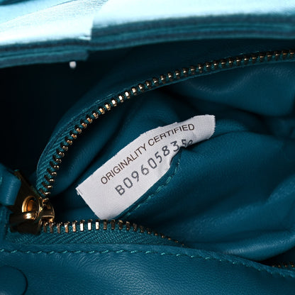 Bottega Veneta Lambskin Maxi Intrecciato Cassette Crossbody Bag Petrol Blue 8 of 11