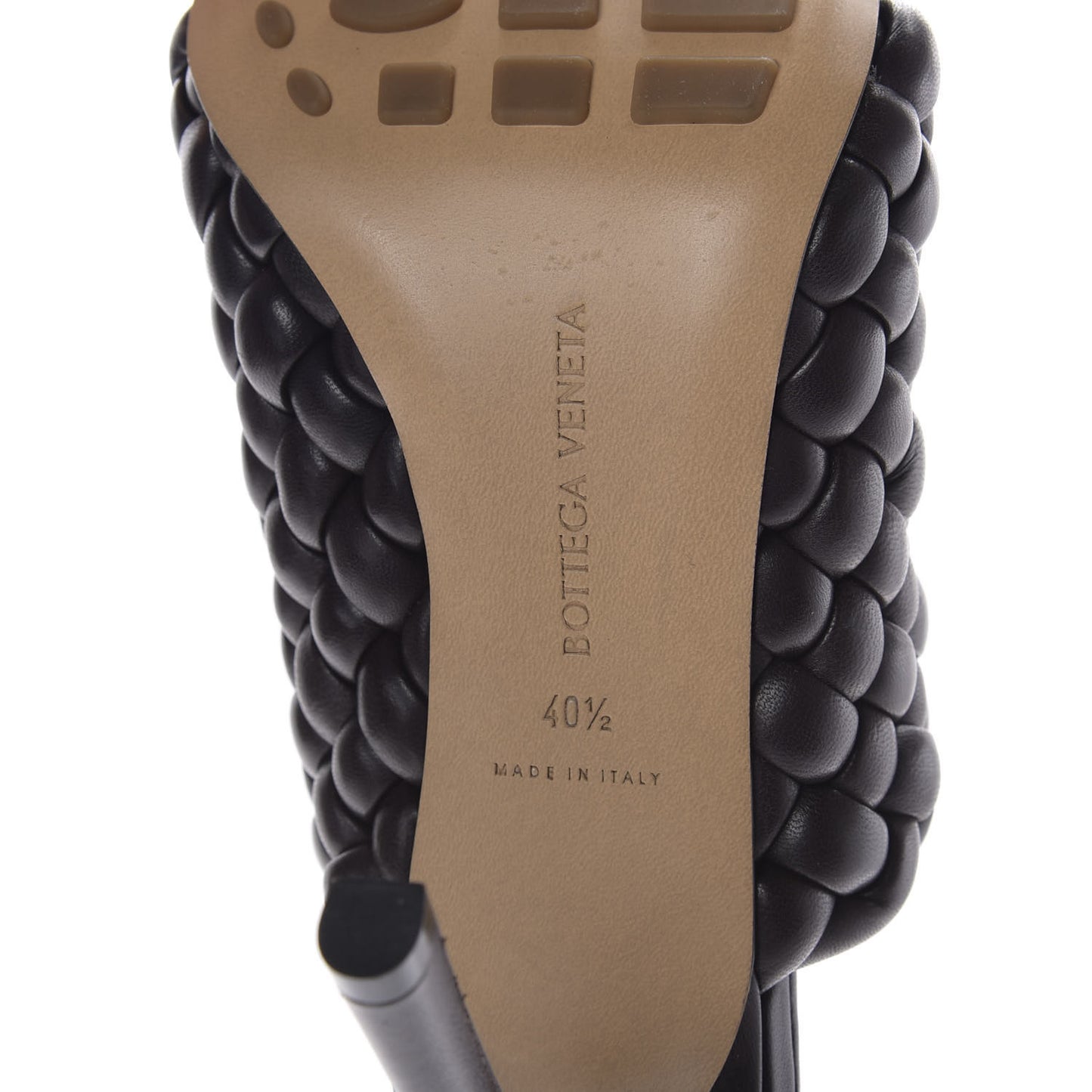 Nappa Padded Intreccio The Curve Sandals 40.5 Black