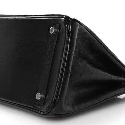 Hermes Ostrich Birkin 30 Black 10 of 12