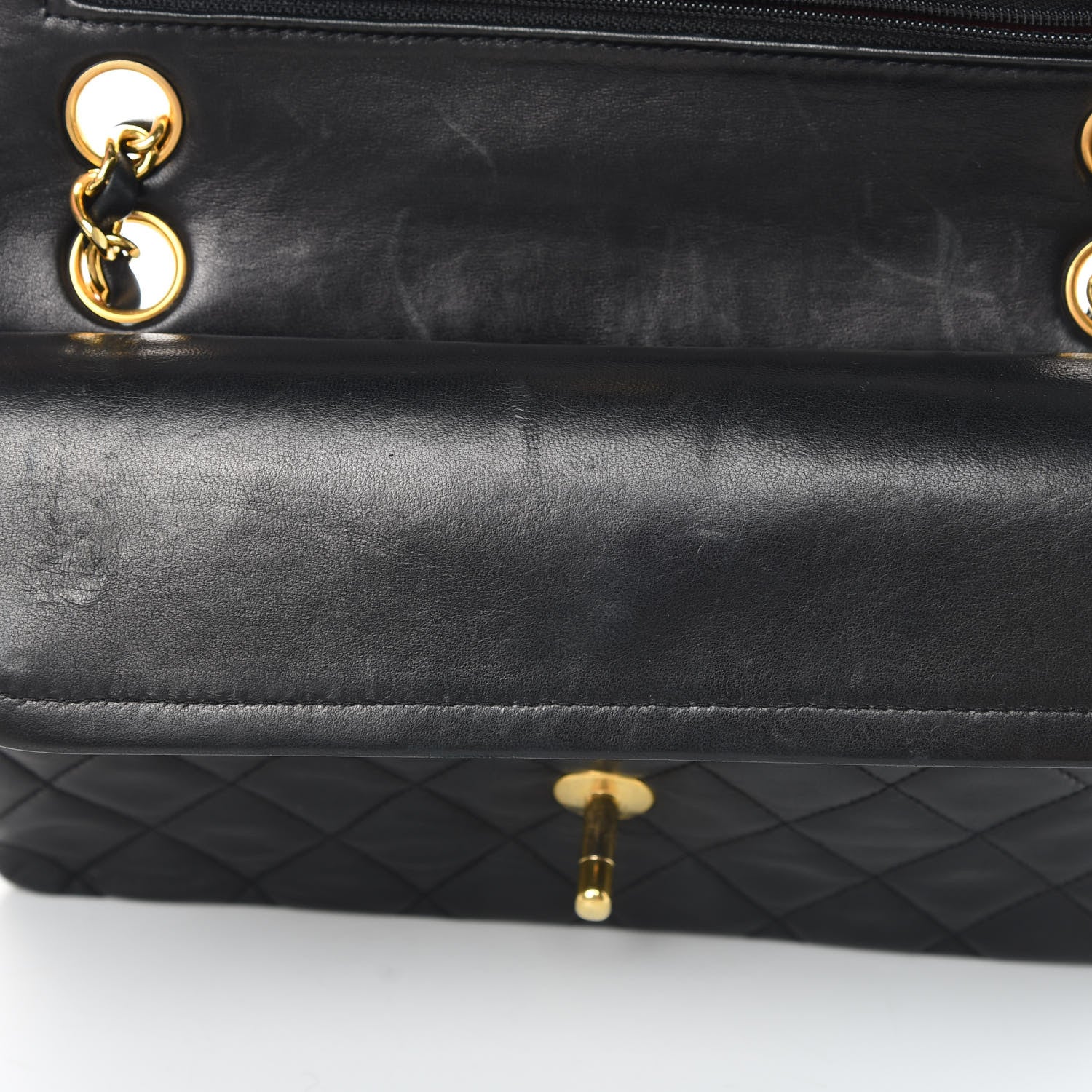 Chanel Lambskin Quilted Small Double Flap Black 16 of 19