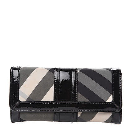 Burberry Beat Check Penrose Continental Wallet Black 1 of 10