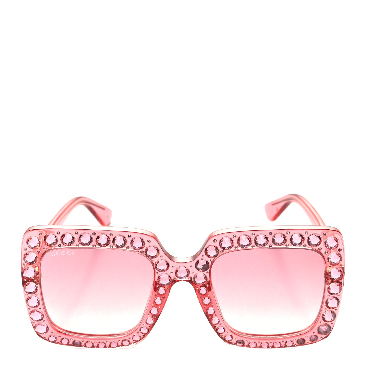 Gucci Acetate Crystal Oversize Sunglasses GG0148S Pink 2 of 8