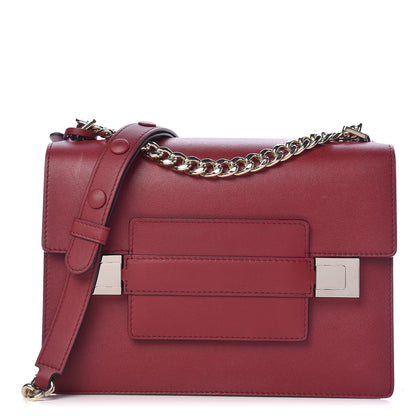 Delvaux Calfskin Madame Chaine Bag Burgundy 1 of 12
