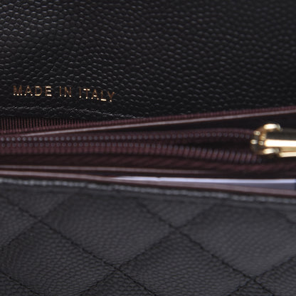 Chanel Caviar Quilted Medium Flap Wallet Black 7 of 9